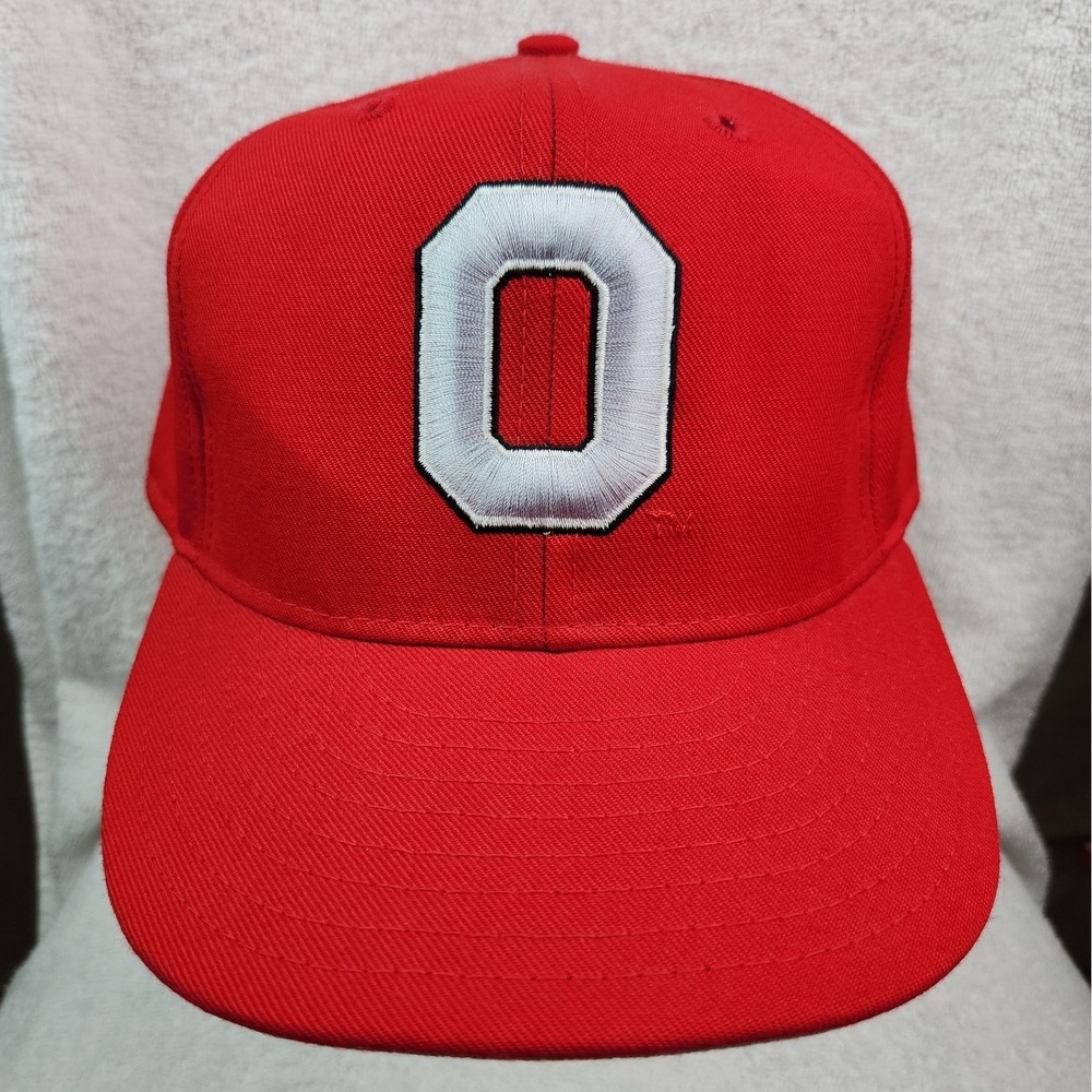 VTG Pro Line Ohio State Buckeyes Hat Fitted 7 1/2 Red Embroidered 90s Made USA